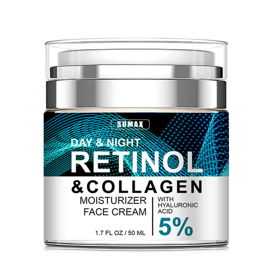 Collagen Face Cream with Retinol and Hyaluronic Acid – Anti-Aging Day &amp; Night Moisturizer